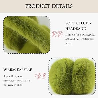 PESAAT Warm Ear muffs for Women Winter Unisex Fluffy Earmuffs Lady Ear Warmer Faux Fur Ear Covers