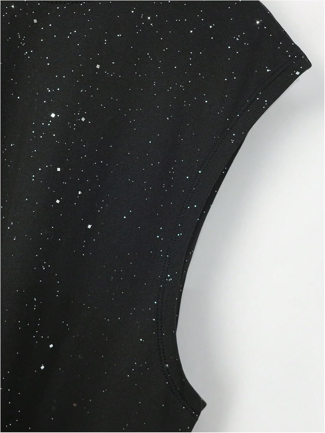 Men's Rhinestone Glitter Tank Top Crew Neck Sleeveless Tops Casual Party Clubwear - Image 4