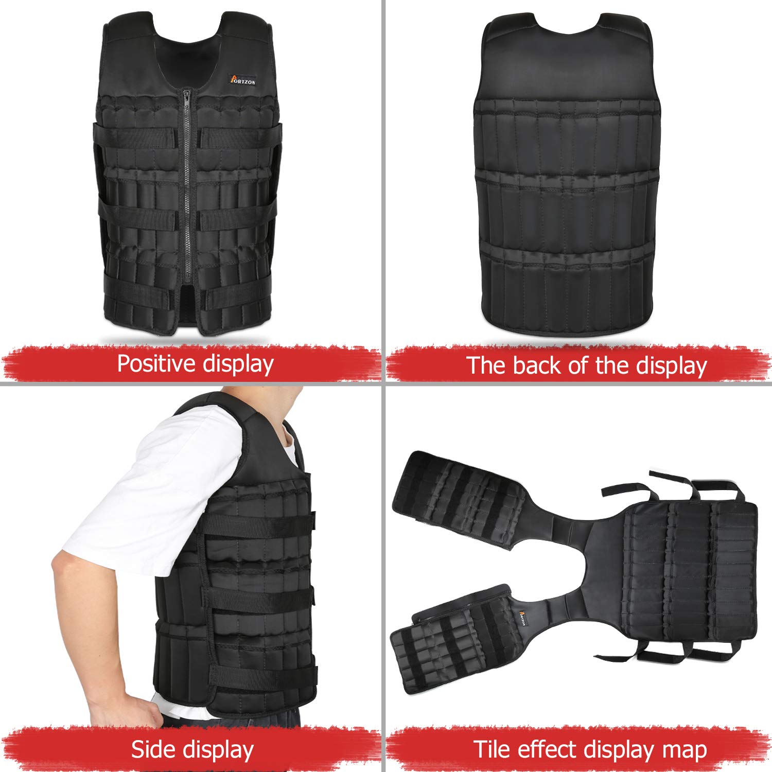portzon adjustable weighted vest