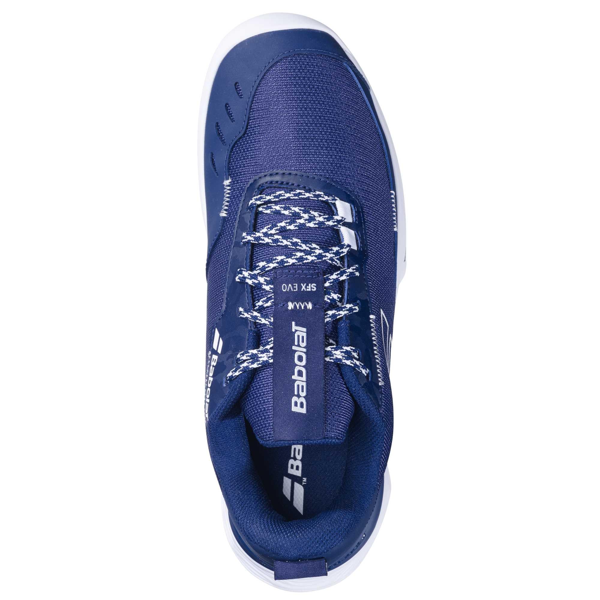 Babolat Herren SFX Evo Carpet Tennisschuhe Teppichschuh Dunkelblau-Weiß Eu Neu