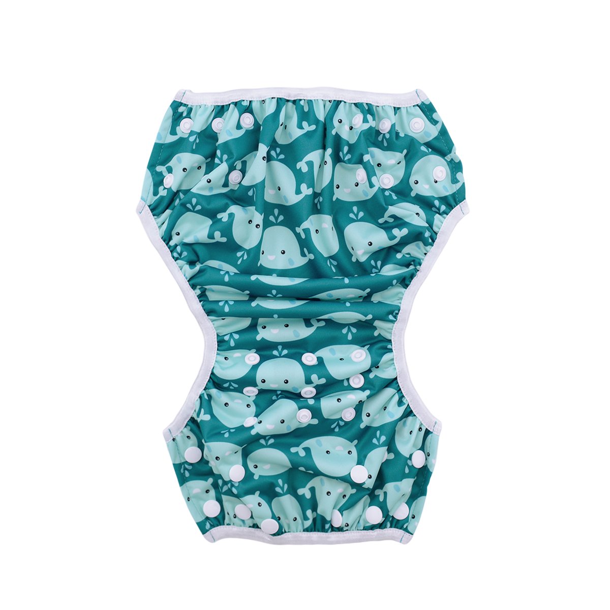 ALVABABY bañador pañal 2 unids para bañador bebé niño pequeño a presión de un tamaño reutilizable ajustable pañales agua 1-3 años ZSW18-21-ES