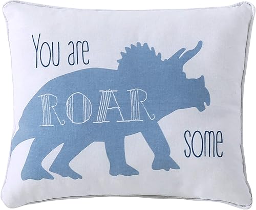 Miniatura 9 de Levtex Baby - Kipton Vinilo Decorativo de Pared - Dinosaurios, Hojas - Gris, Blanco, Azul - Accesorios para guardería - Tamaño 36 x 33 pulgadas.