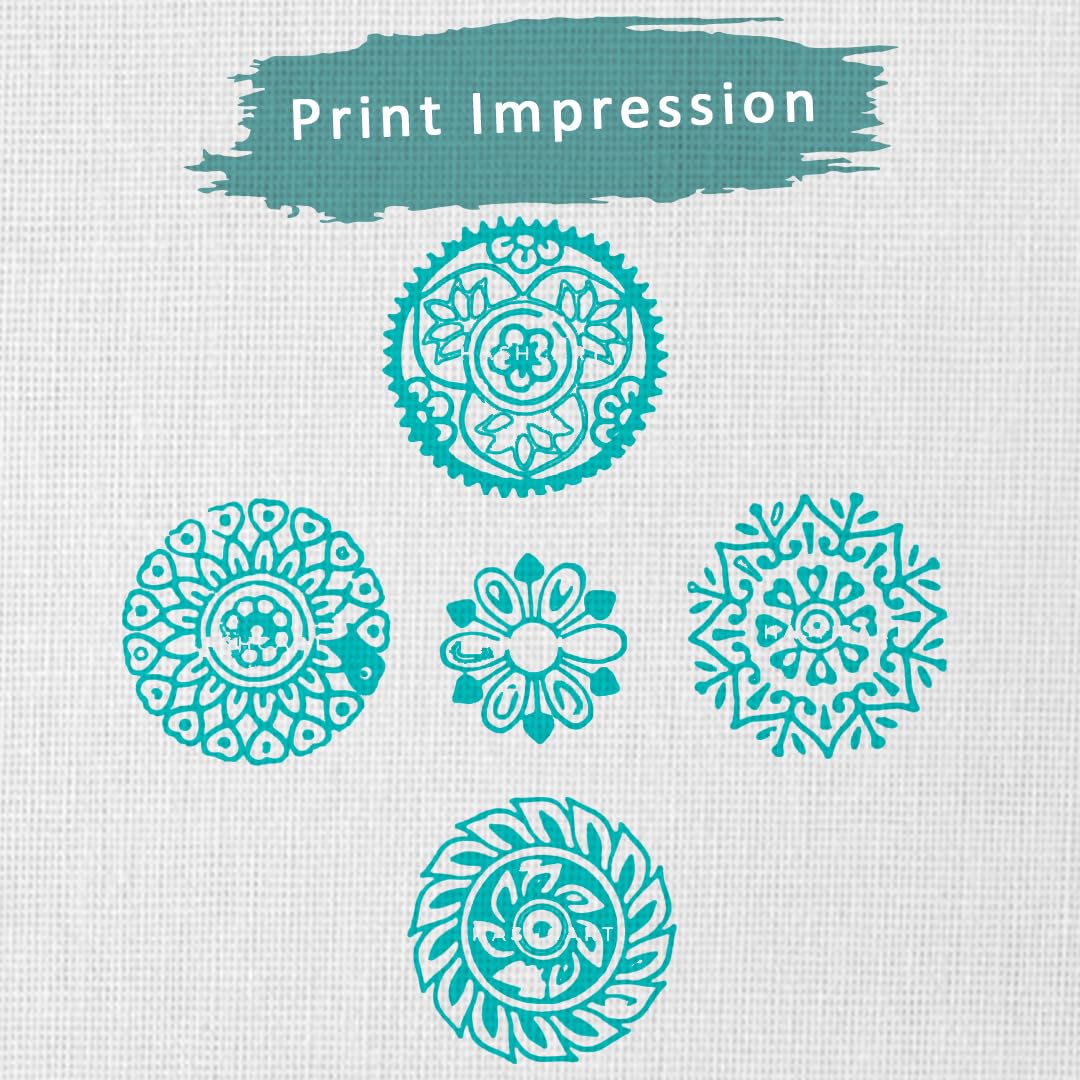 Snapklik.com : Hashcart Wooden Stamps Floral Pattern Printing Stamp Set ...