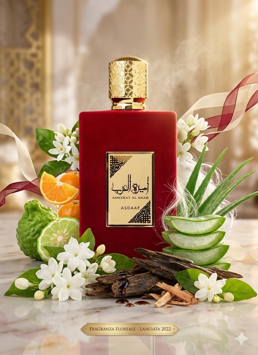Asdaaf Ameerat Al Arab Set Profumo Donna 100 ml + Profumo da Borsetta 35 ml Floreale