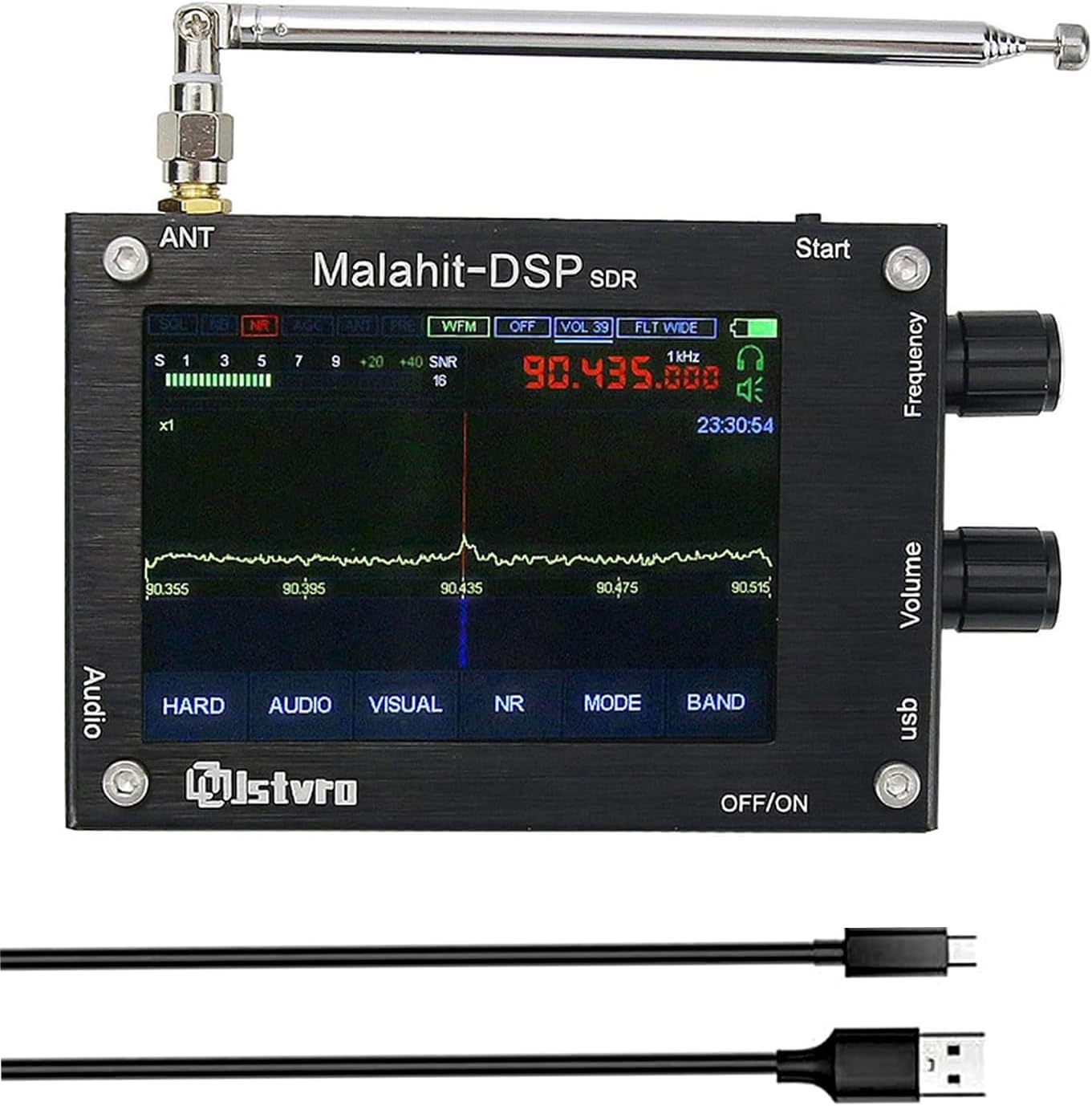 Émetteur-récepteur QRP SSB/CW à ondes courtes avec écran LCD, émetteur- récepteur radio HF à ondes courtes SSB QRP CW en mode complet