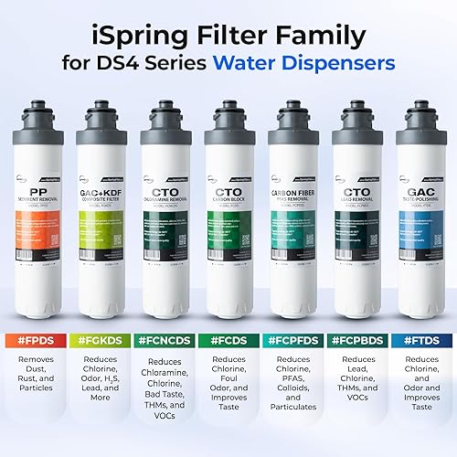 Miniatura 12 de iSpring Dispensador de enfriador de agua sin botella con filtración de 4 etapas, probado por SGS 99% de PFAS, plomo, eliminación de cloramina,