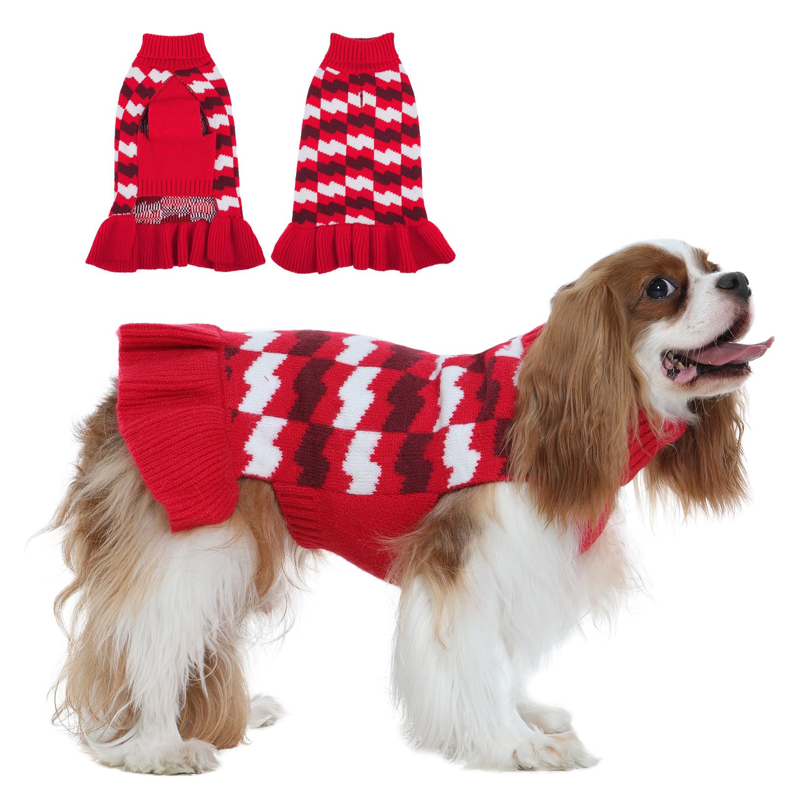 Robe pull pour chien vêtements chauds hiver pour chienne de taille moyenne