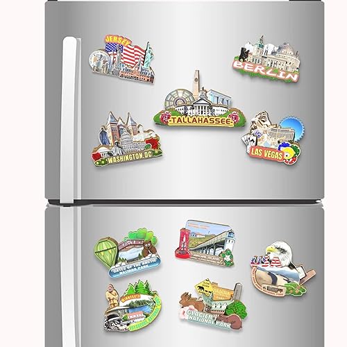 Miniatura 4 de Imán de Tallahassee de los E.E.U.U. para nevera, de madera, 3D, monumentos, viajes, coleccionables, recuerdos, decoración hecha a mano