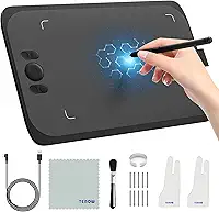 Tablet de desenho gráfico, UGEE M808, 25 x 15 cm, 8 teclas de atalho, tablet de desenho digital Stylus sem bateria, tablet artístico de 8192 níveis para pintura, design, trabalho com Mac, Android,