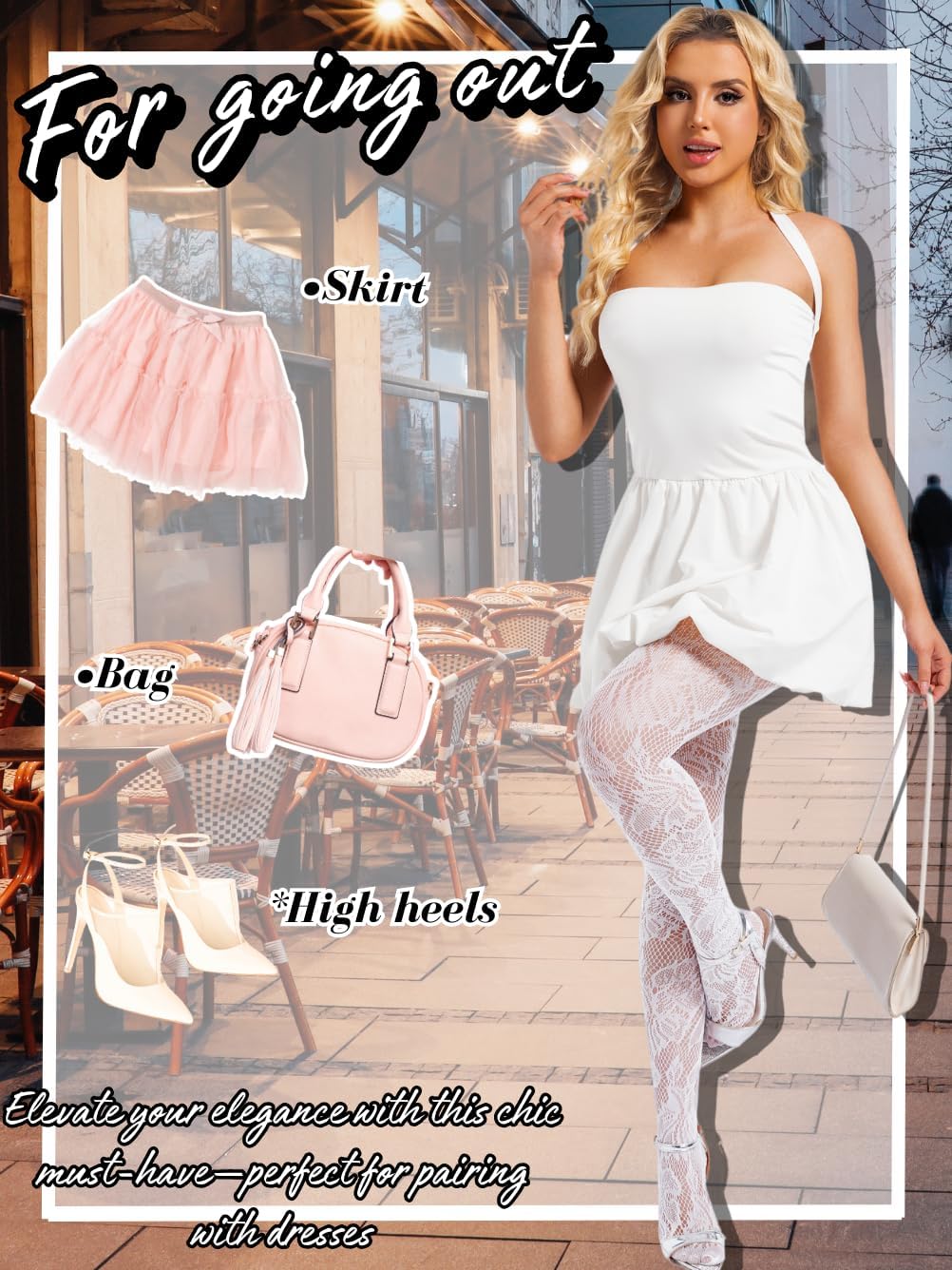 Sexy Lace Tights For Women, High Waisted Fishnet Stockings Concert, Floral Patterned Pantyhose Leggings Rave Outfits - Image 4