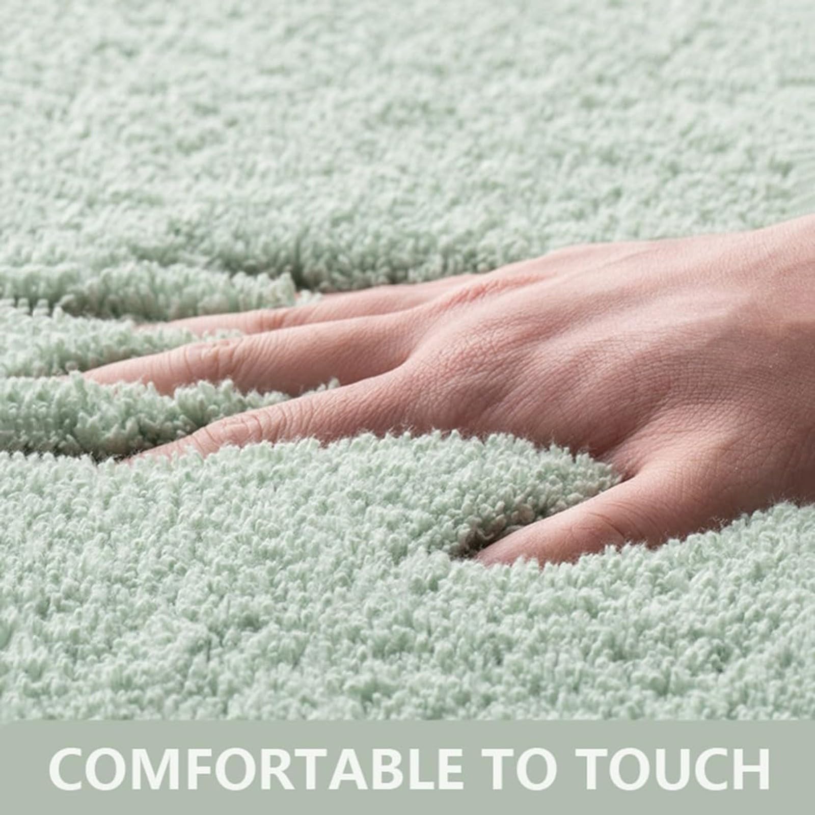 Tappeto da bagno antiscivolo, lavabile, morbido, spesso, assorbente, in microfibra, tappeto da bagno decorativo per la casa, tappeto soffice per doccia, camera da letto e soggiorno, rosso, 80 x