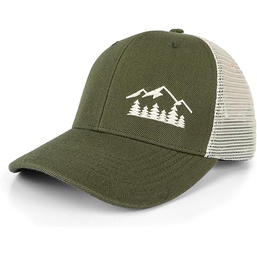 Trucker Hats for Men - Baseball Cap Adjustable Snapback Breathable Classics Mesh Back Cap Multicolor XL