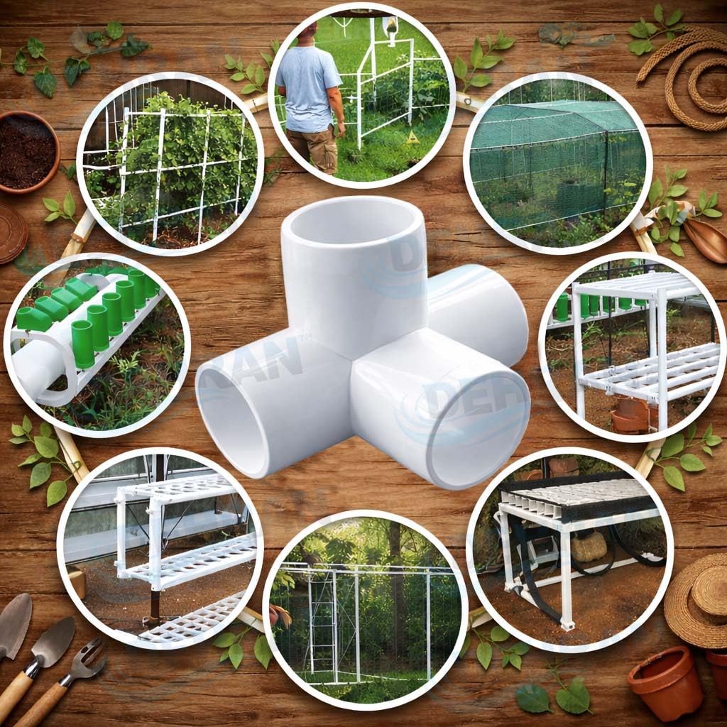 DEHRAN UPVC 4-Way Elbow - Plumbing & DIY -6