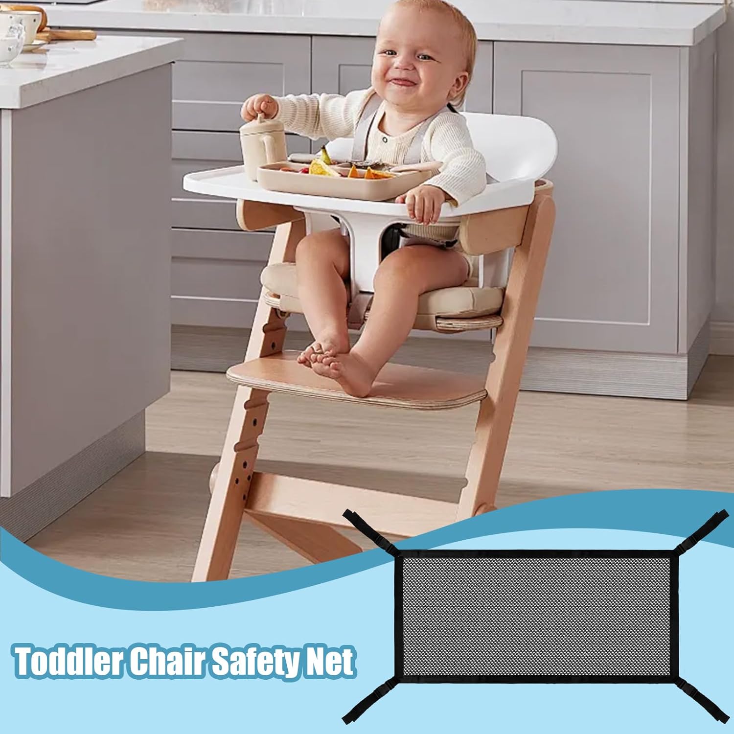 Kids Tower Safety Net - Black Safety Guard, Secure Barrier Design with Easy Install Fit, Multi Room Utility & Home Solution for Kitchen, Bedroom and Living Room Use, Netting for Playgrounds