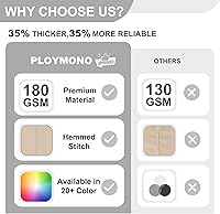 Vista 4 de PLOYMONO - Juego de 2 manteles ajustables, mantel de longitud hasta el suelo para mesa rectangular de 4 pies (122x61 cm) de poliéster, ideal