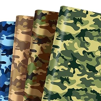 Amazon | 迷彩包装紙 28×20インチ 12枚 メンズ ボーイズ キッズ
