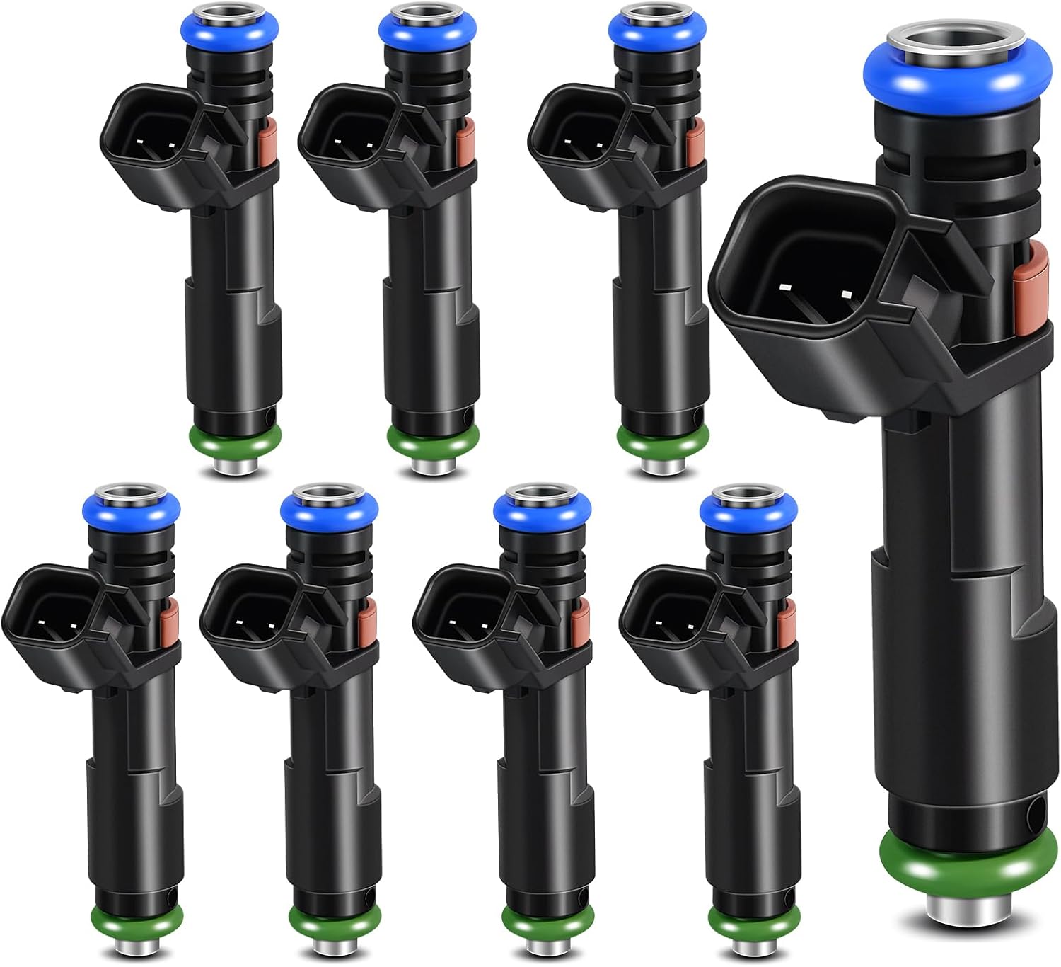 Fuel Injectors FJ817 Set of 8 Compatible with Ford Expedition 2005 2006, for F-250 Super Duty 2005-2007,for F-150 2005-2007,for Lincoln Mark LT 2006 2007,for Navigator 2005 2006 V8 5.4L