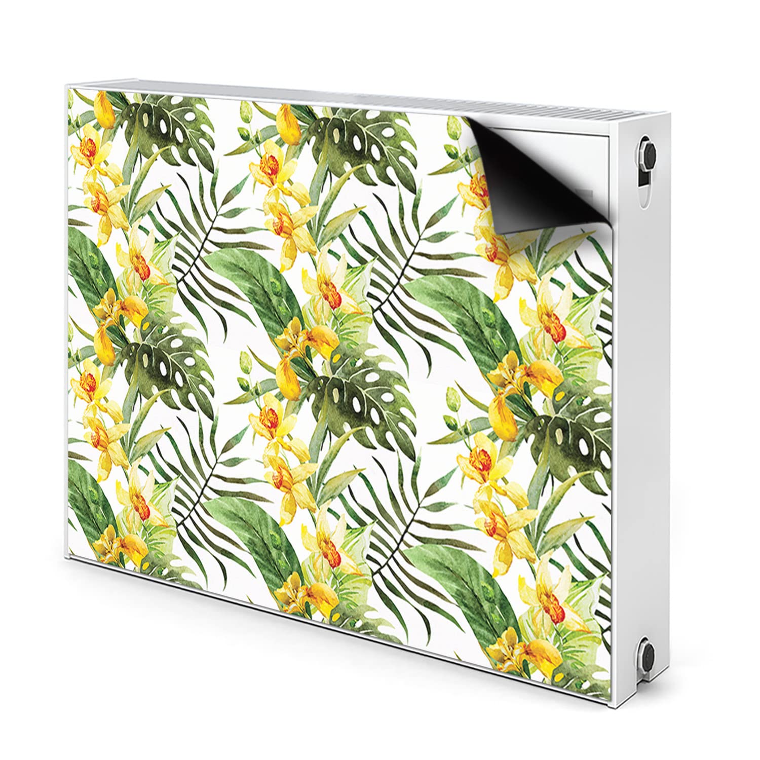 Cache radiateur vert magnétique pour salon nature et zen
