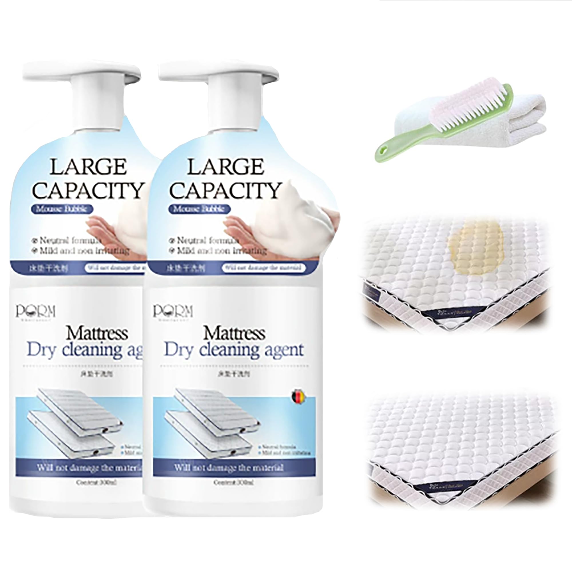 2026 Powerful Mattress Cleaner and Stain Remover Spray - Mattressstain Removerfor Bed Quick-Drying Cleaning Foam Couch Clothes Car