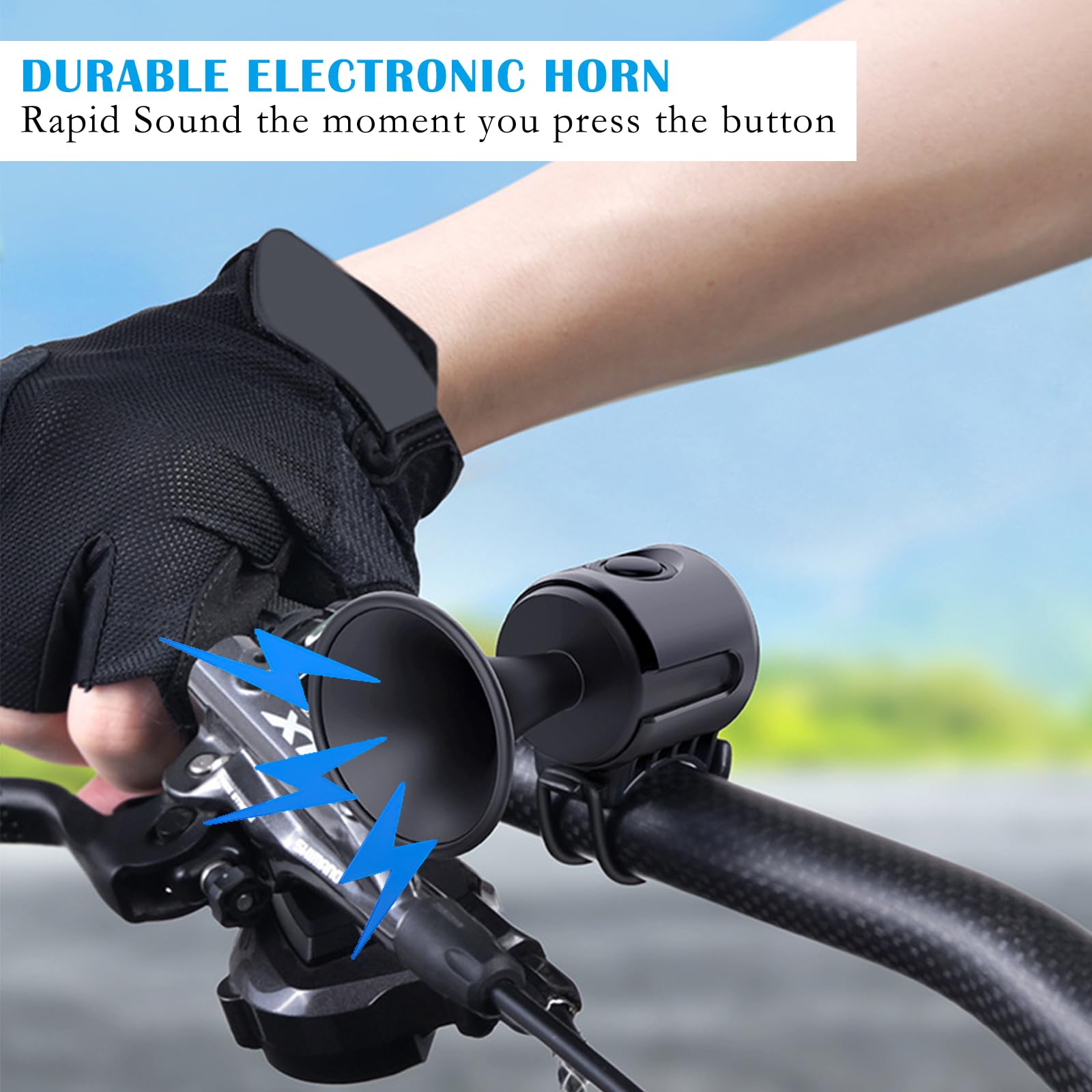 Campanello Elettrico Per Bici Con 4 Suonerie E Allarme Antifurto – Impermeabile IPX4, Ricarica USB, Per MTB, Scooter E BMX