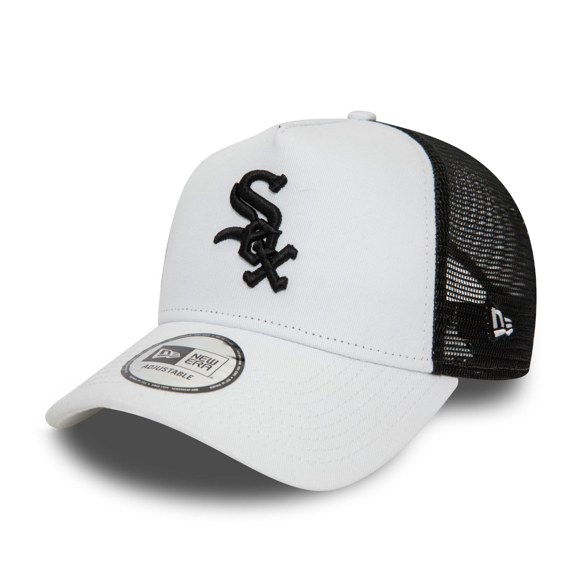 New Era Unisex Chicago White Sox #34666 Chicago White Sox Mlb Baseball Cap Trucker Hat Adjustable Snapback White Black