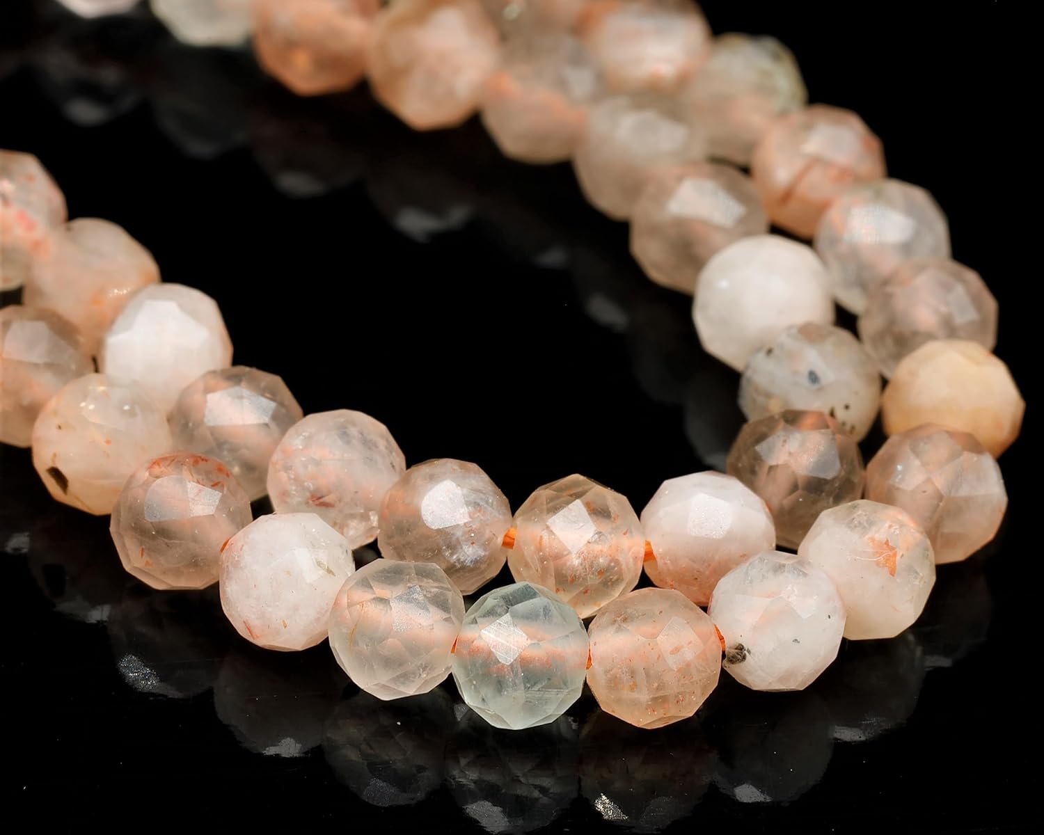 ElisaJewelryArt - Natural 3mm Labradorite Choker Necklace Genuine Gemstone Strenght Stone Clasp Closure Necklace Unisex Necklace