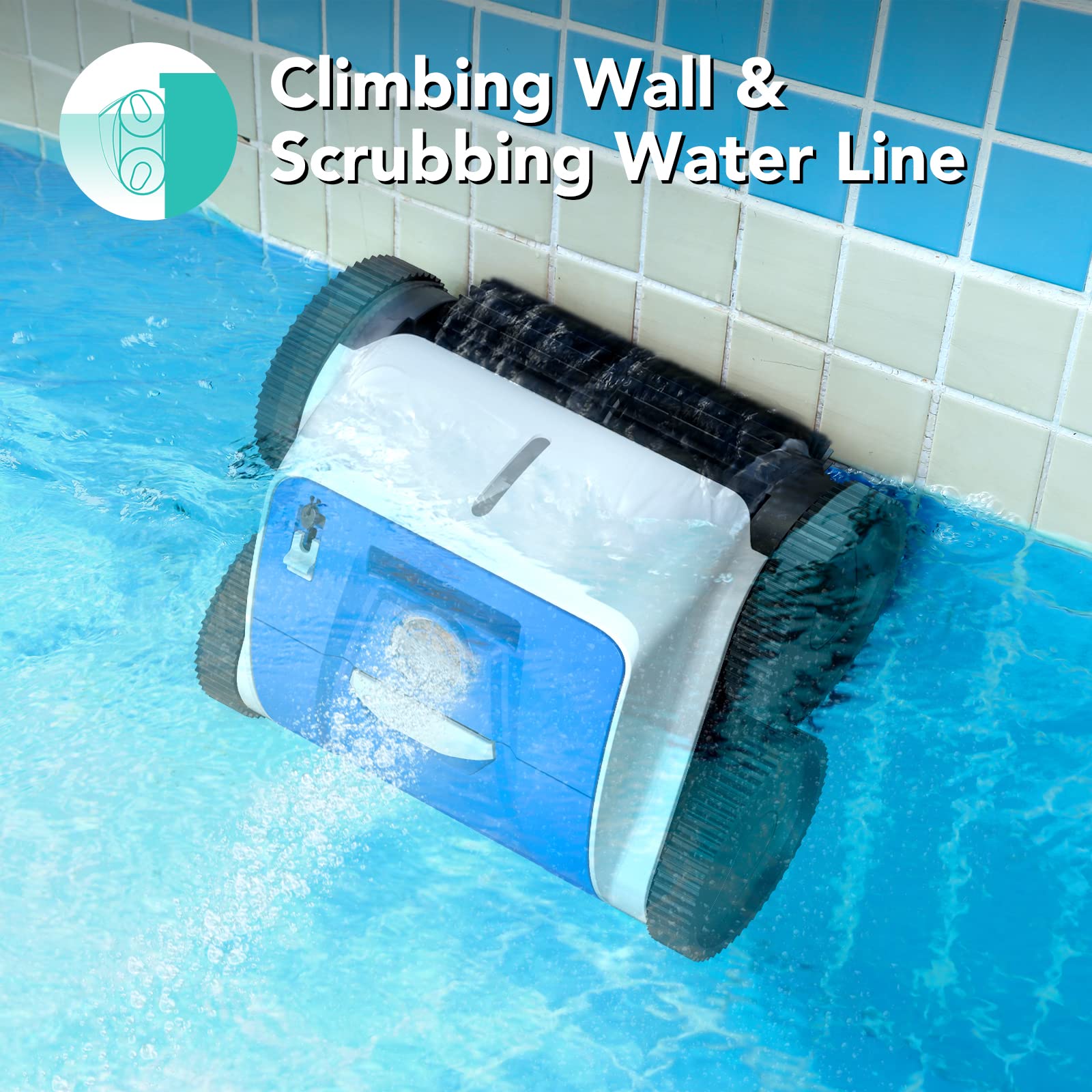 AIPER SMART Cordless Robotic Pool Cleaner, WallClimbing, TripleMotor