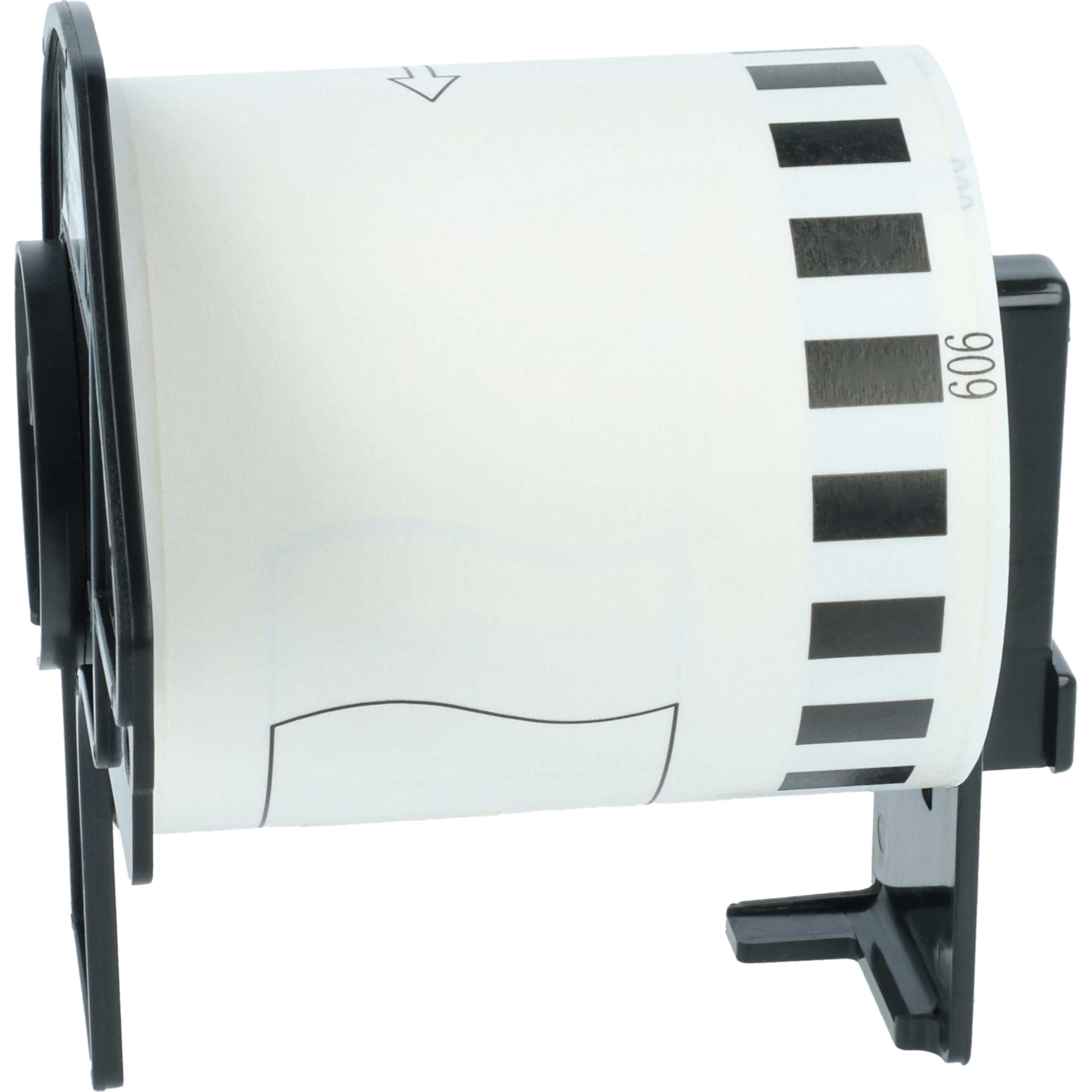 vhbw 10x Etiketten-Rolle mit Halter 62mm x 15,24m (1 Etikette) Ersatz für Brother DK-22606 für Etiketten-Drucker - Premium