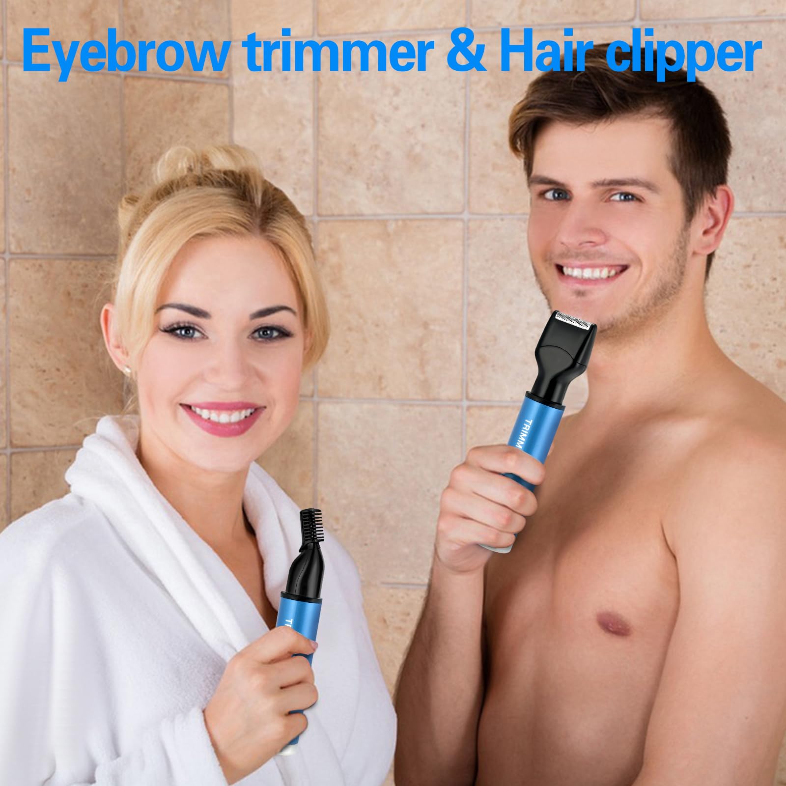 2025 Pro: Recortadora facial recargable 4 en 1 para patillas, nariz, cejas y ojos. Pantalla LED, motor potente, cuchillas lavables. Compacto, hombre y mujer, perfecto para el hogar, viajes