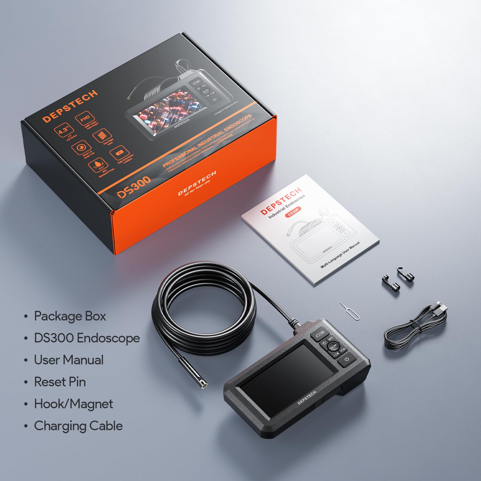 DEPSTECH Endoscope Camera with Light, Dual Lens Inspection Borescope 16.5FT — Amazon image 9