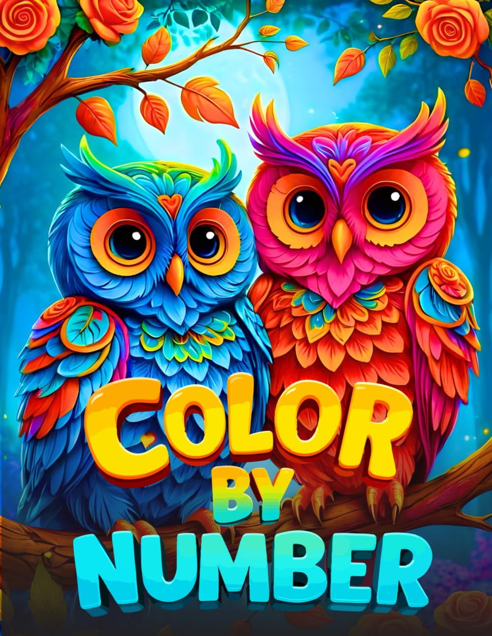 Color By Number Coloring Book: Large Print Color By Number Book for Adults Featuring Flowers, Animals, Landscapes, Butterflies, and More