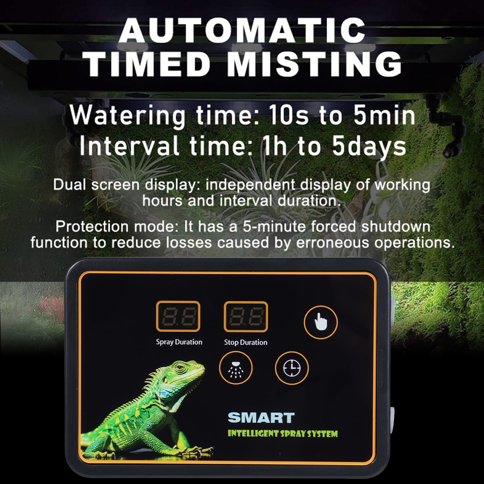 Reptile Humidifier Misting System Weytoll Reptile Smart Misting System for Reptile Terrariums Reptile Mister with Timer Tank Lizard - Image 4