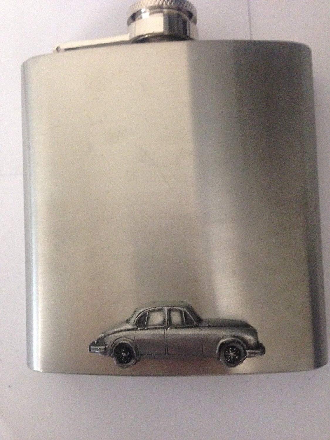 Jaguar MK2 flasque en acier inoxydable avec emblème étain raffiné