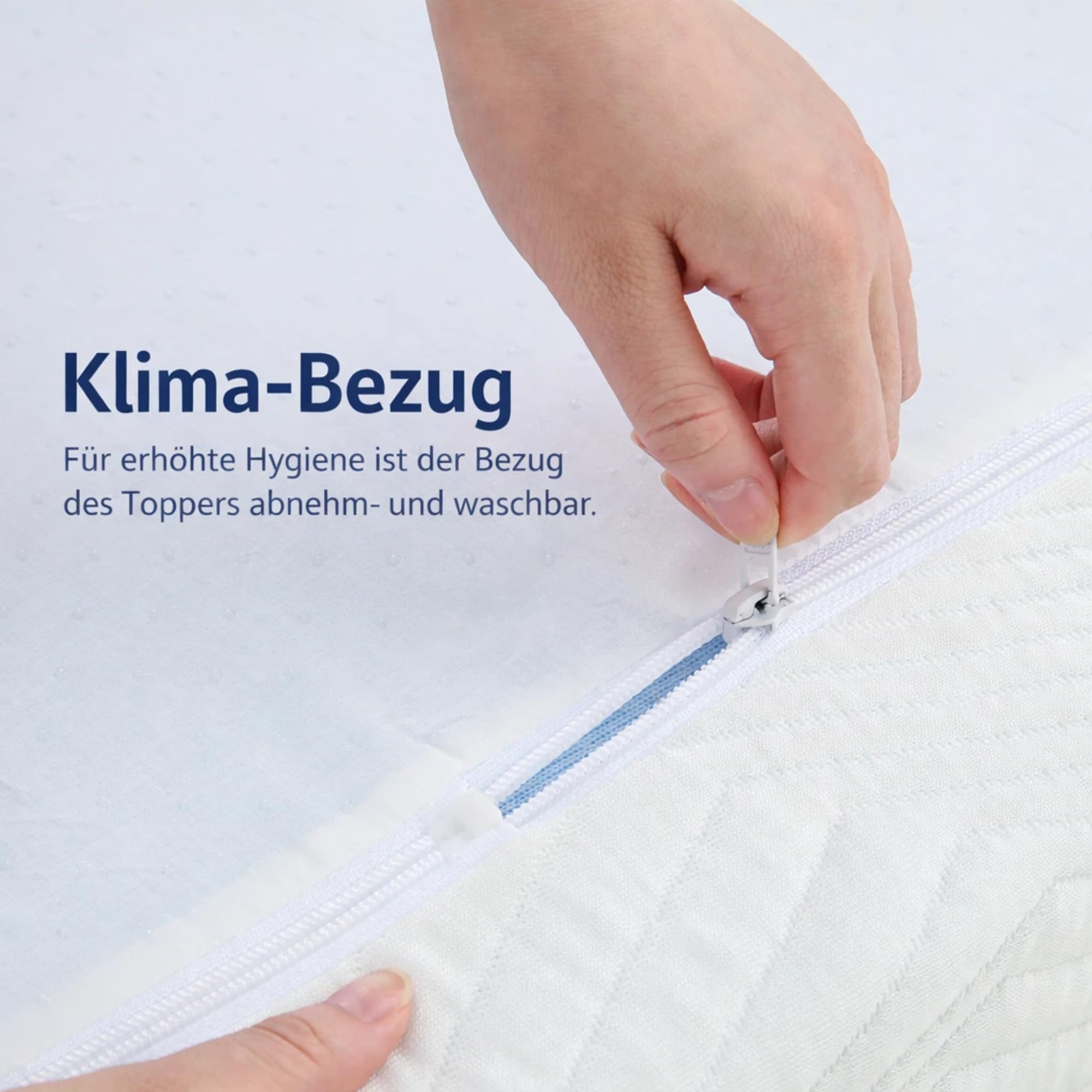 MLILY Matratzen Topper 90x200cm Matratzenauflage aus Komfortschaum mit Kühlender Gelschaumschicht, Gel Matratzentopper 7cm Höhe Zertifiziert nach Oeko Tex und CertiPur, 90x200 cm