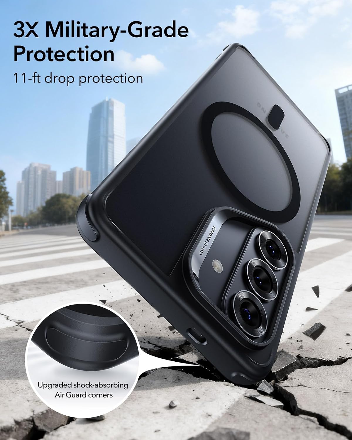ESR for Samsung Galaxy S26 Plus Case for MagSafe, Frosted Black image 3