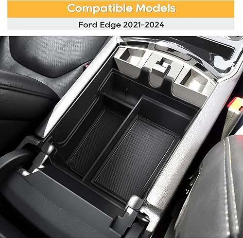 Miniatura 5 de LFOTPP Organizador de consola central de borde para 2015-2020 2021 2022 2023 2024 F o r d Edge Bandeja de consola F o r d Edge Accesorios Bandeja de