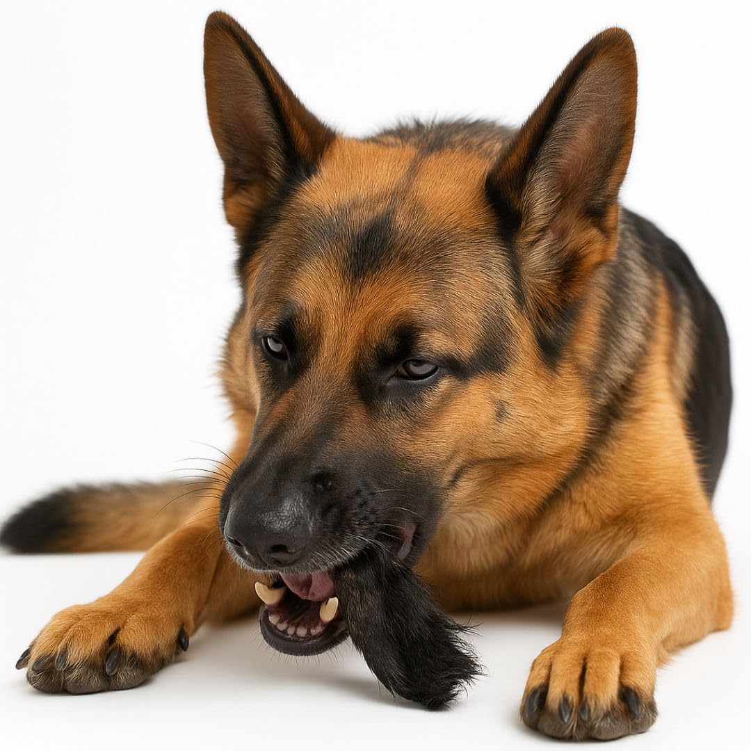 ANIMALUJOS-Snacks Naturales para Perros – Pack 10 Orejas de Ternera con Pelo o sin Pelo – 100% Natural, Bajo en Grasa, Rica en Colágeno y Fibra (10 Unidades, Oreja Ternera con Pelo)