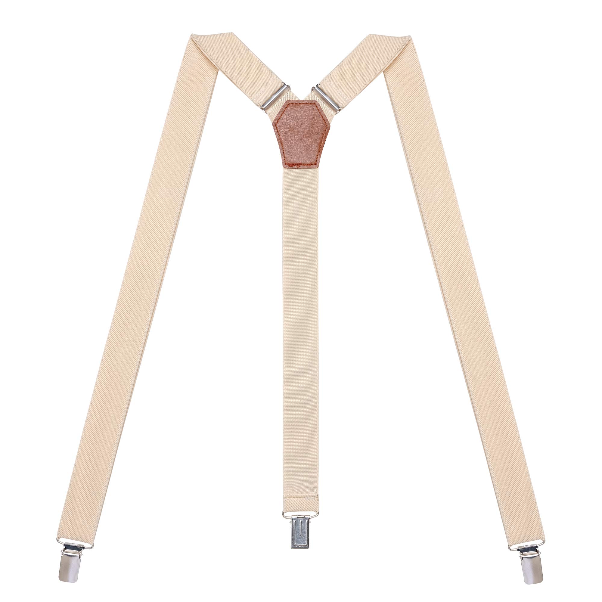 Womens Suspenders – Y Back Style – 1" Width - Comfortably Adjustable Elastic Straps and Metal Clips