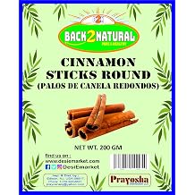 Back2Natural Cinnamon Sticks 7oz 200g  11-13 Sticks, 3 Inches in Length, Cassia Round  All Natural | Vegan | No Colors | Gluten Friendly | NON-GMO