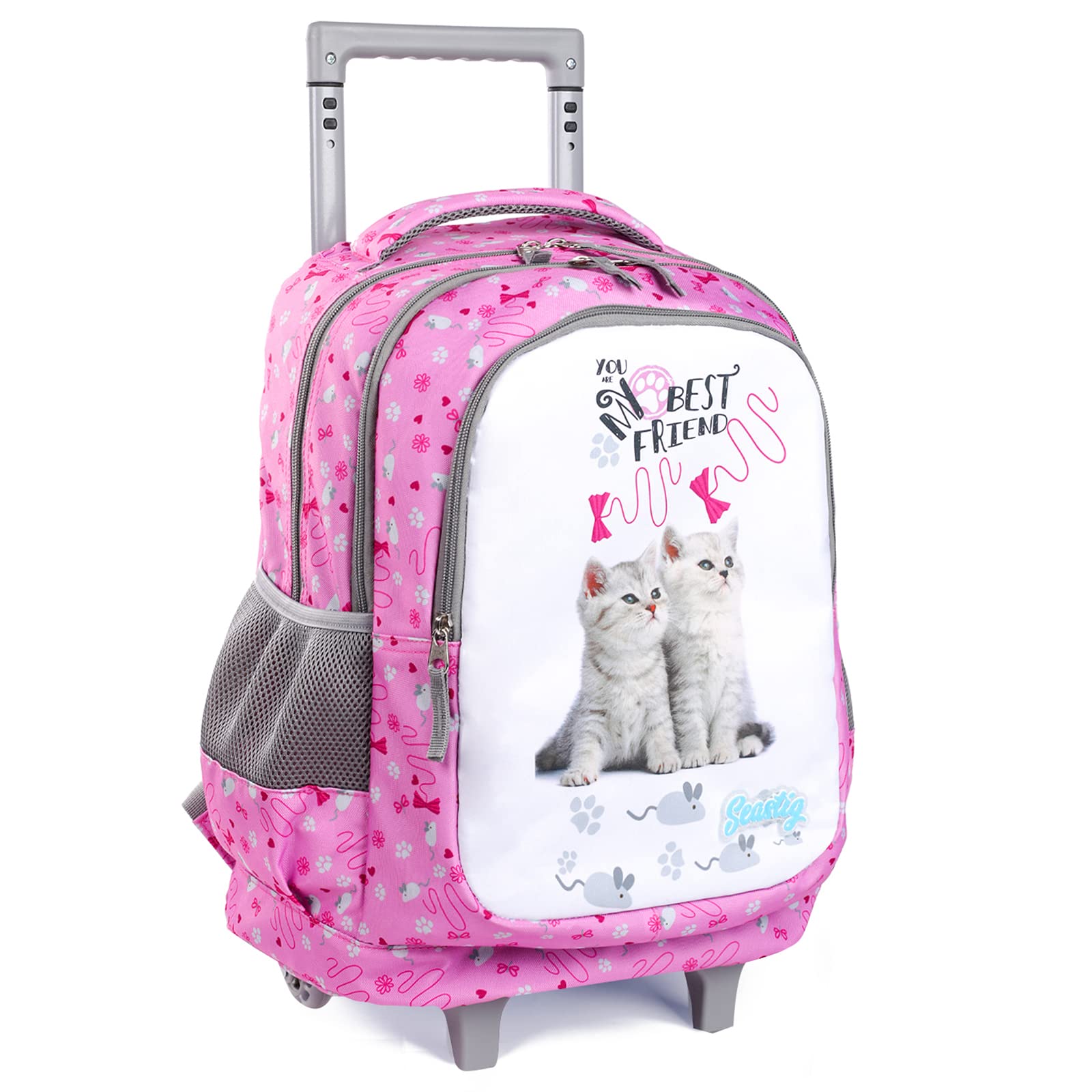 Seastig Kids Wheeled Backpack 18in Double Handle with Wheels