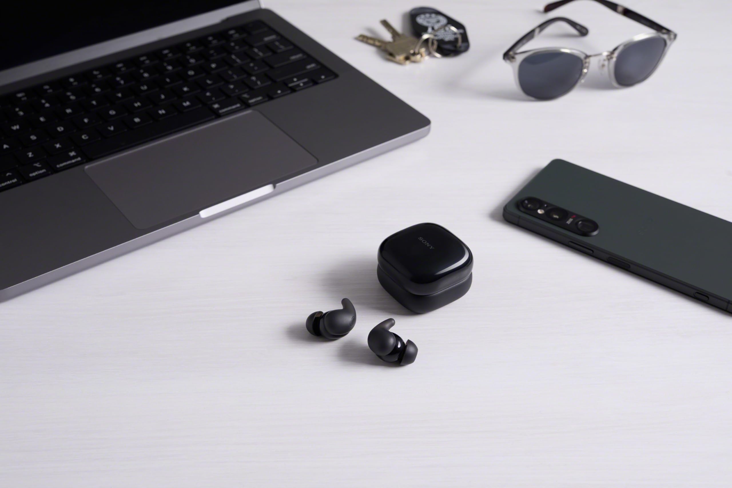 Sony LinkBuds Fit Truly Wireless Noise Canceling Earbud Kopfhörer, klein und leicht mit neu entwickelten Air Fitting Supportern, Schwarz (Generalüberholt)