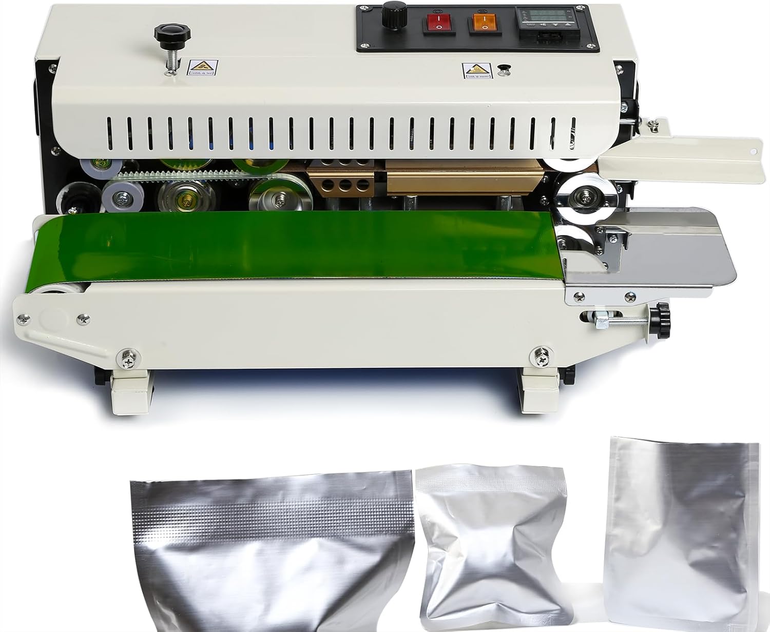 Continuous Sealing Machine, Automatic Bag Sealer for Plastic Bags Snack Bags (FR900M)