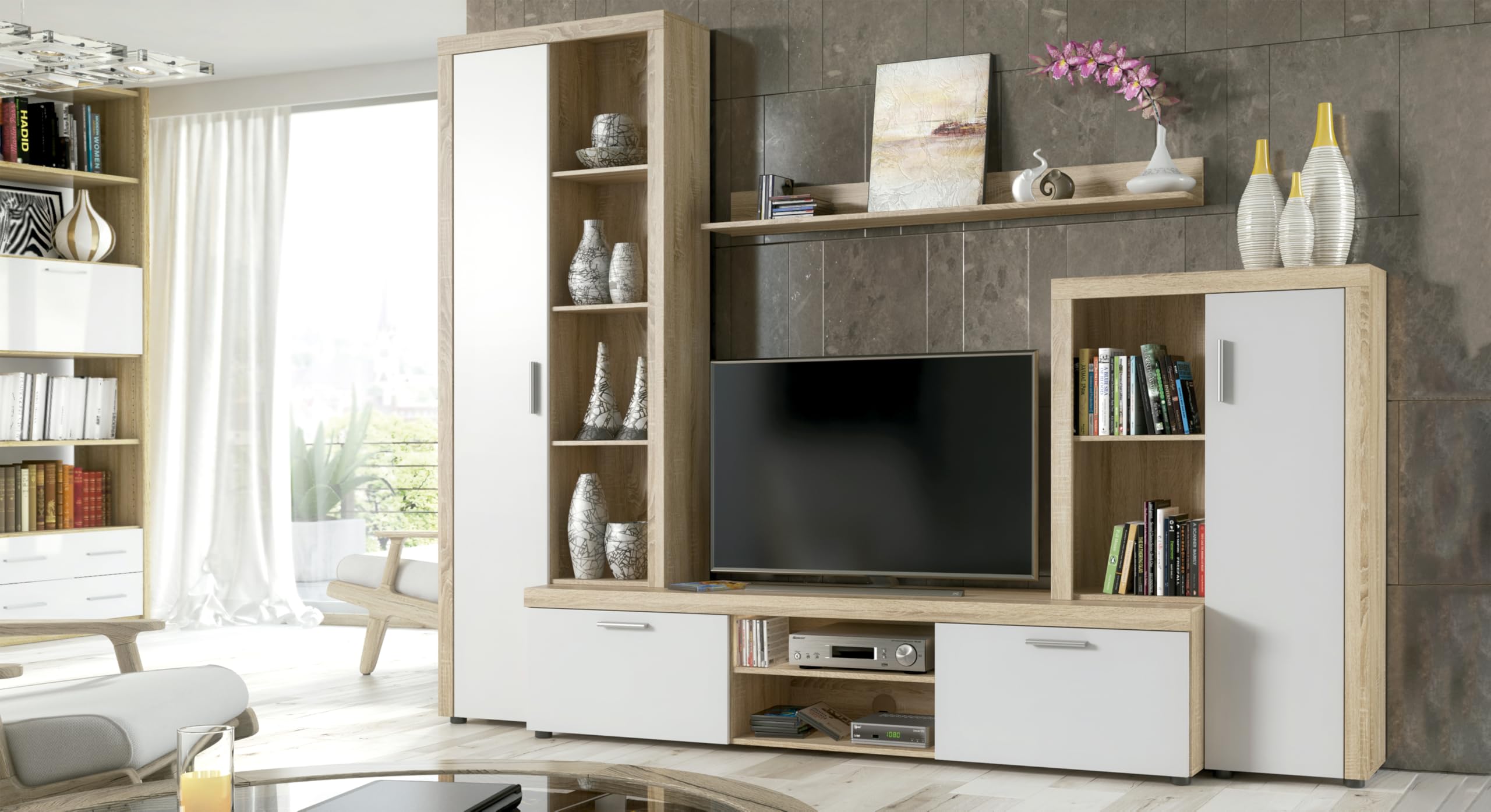 Shiito | Modelo Oakland - Composición de salón | Acabado en Cambria-Blanco