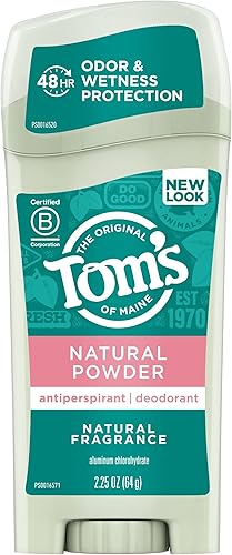 Tom's of Maine Desodorante antitranspirante para mujeres, polvo natural, 2.25 onzas (el embalaje puede variar)