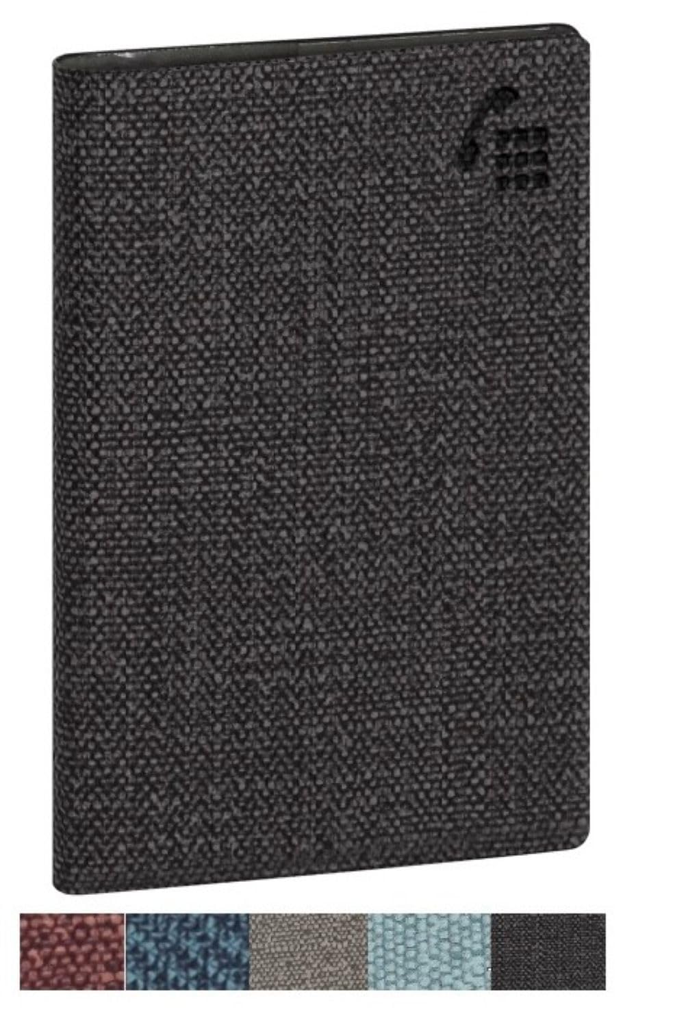 Exacompta - 132821E – Address Book – 7.5 cm x 11 cm – Made of Plastic in Textile Look – 96 Pages – Random Colour