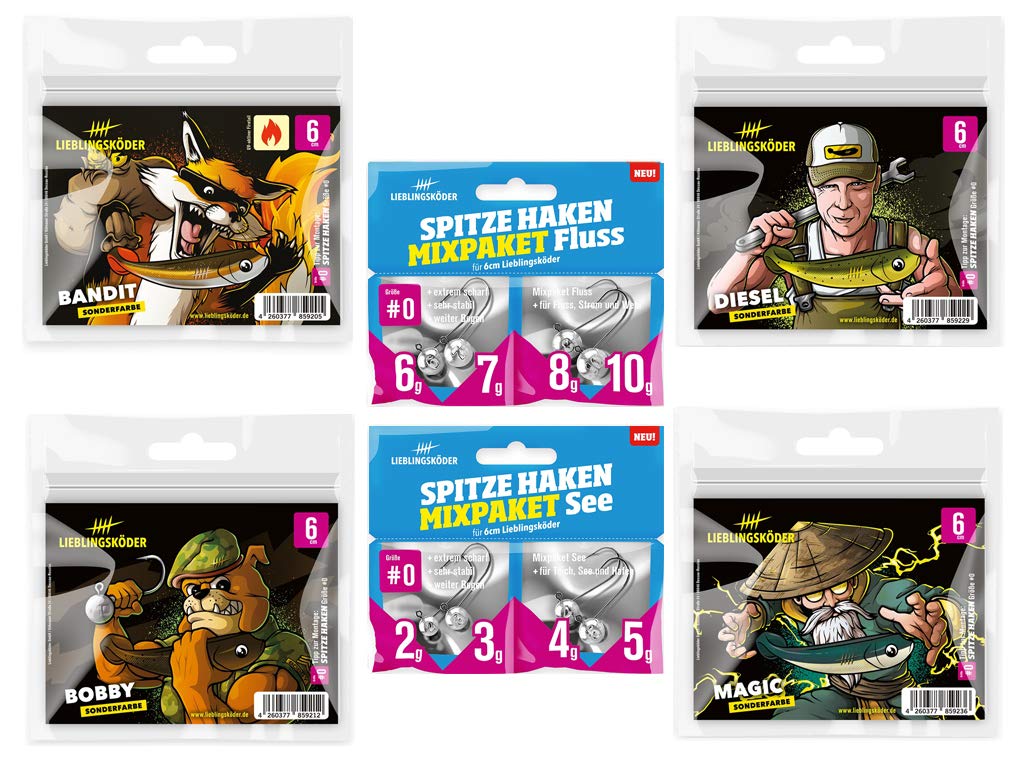 Raubfisch Store - Lieblingsköder - 6 cm Sonderfarben-Set - 2020