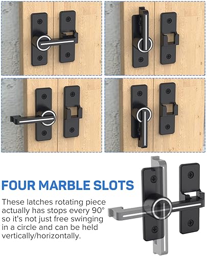 Miniatura 4 de Cerradura de puerta de granero, pestillos de puerta, pestillo de seguridad para puerta, cerradura de cerrojo de puerta de aleación de zinc