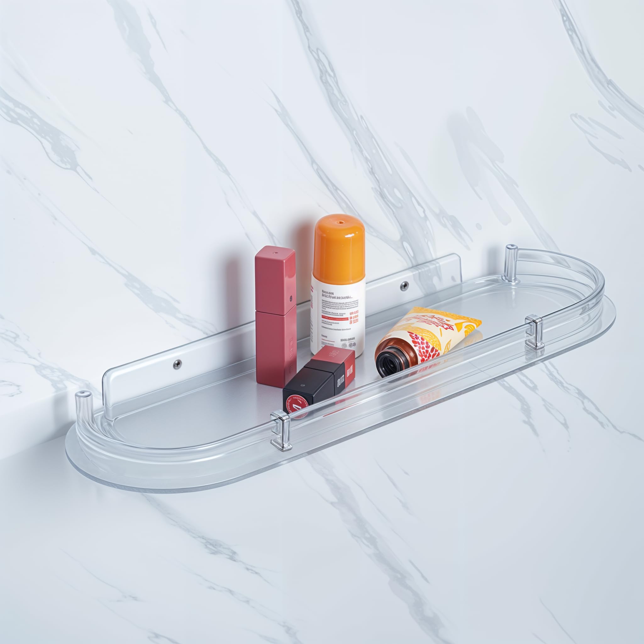 LIPKA Abs round Rack/Shelf Tray Multi | Abs Plastic Unbreakable Wall Mounted round Shelf | Organizer/Storage Rack/Shelf Tray For Kitchen And Bathroom | Pack Of 1 - Transparent (B08BC22RM5) Amazon Price History, Amazon Price Tracker