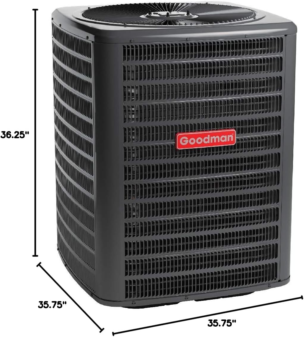 Dimensions of the Goodman GLXS4BA4810 4 Ton AC Condenser