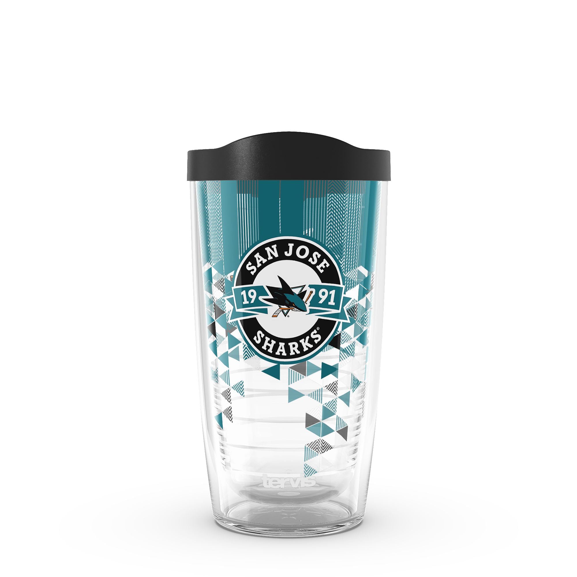 Tervis NHL San Jose Sharks - Shatter Made in USA Double Walled Insulated Tumbler Travel Cup Keeps Drinks Cold & Hot, 16oz, Classic